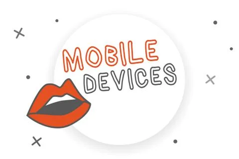 Writing note showing Mobile Devices. Business photo showcasing A portable 스톡 일러스트