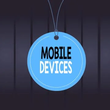 Writing note showing Mobile Devices. Business photo showcasing portable Illustrazione stock