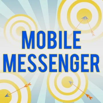 Writing note showing Mobile Messenger. Business photo showcasing mobile tool Stock Illustration