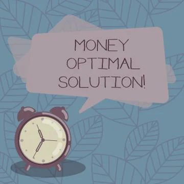 Writing note showing Money Optimal Solution. Business photo showcasing The best 스톡 일러스트