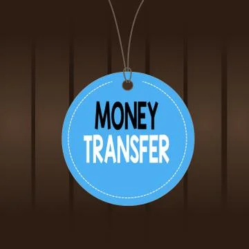 Writing note showing Money Transfer. Business photo showcasing The act of 库存插图