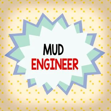 Writing note showing Mud Engineer. Business photo showcasing liable for making Stock Illustration