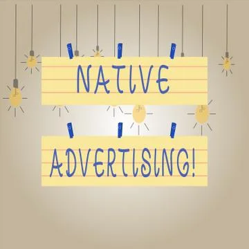 Writing note showing Native Advertising. Business photo showcasing paid media イラスト素材