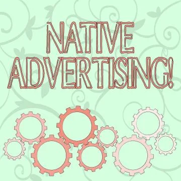 Writing note showing Native Advertising. Business photo showcasing paid media イラスト素材