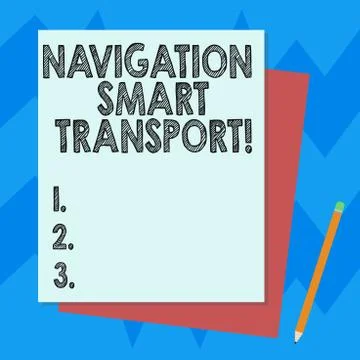 Writing note showing Navigation Smart Transport. Business photo showcasing Safer Stockillustratie