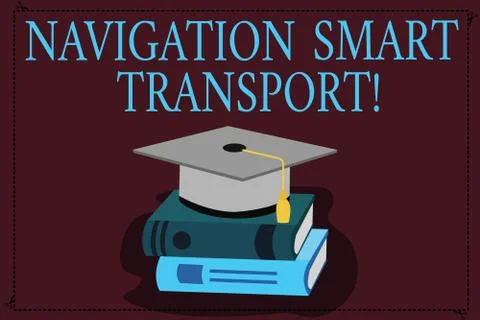 Writing note showing Navigation Smart Transport. Business photo showcasing Safer 库存插图