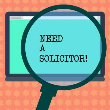 Writing note showing Need A Solicitor. Business photo showcasing legal Stock Illustration