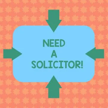 Writing note showing Need A Solicitor. Business photo showcasing legal Stock Illustration