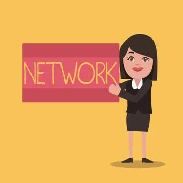 Writing note showing Network. Business photo showcasing Group system of Illustrazione stock