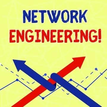Writing note showing Network Engineering. Business photo showcasing field Illustrazione stock