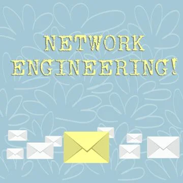 Writing note showing Network Engineering. Business photo showcasing field イラスト素材