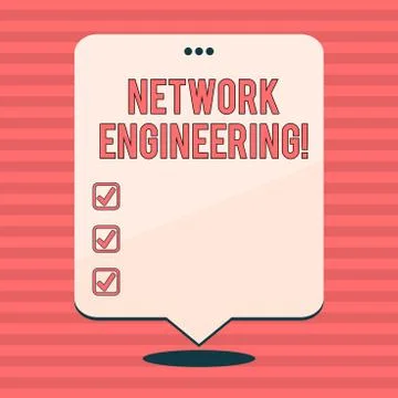 Writing note showing Network Engineering. Business photo showcasing field Illustrazione stock