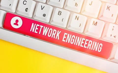 Writing note showing Network Engineering. Business photo showcasing professional Stock Photos