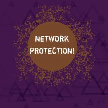 Writing note showing Network Protection. Business photo showcasing protect the 库存插图