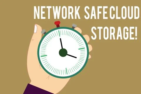 Writing note showing Network Safe Cloud Storage. Business photo showcasing 스톡 일러스트