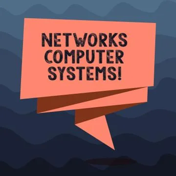 Writing note showing Networks Computer Systems. Business photo showcasing Stock-Illustration