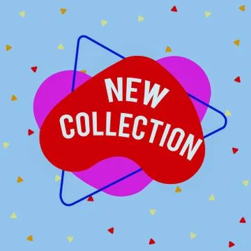 Writing note showing New Collection. Business photo showcasing Concerned with Stock Illustration
