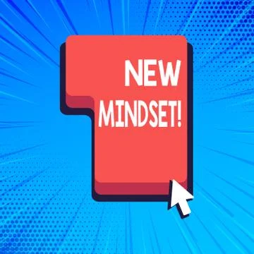 Writing note showing New Mindset. Business photo showcasing mental attitude o Stock Illustration