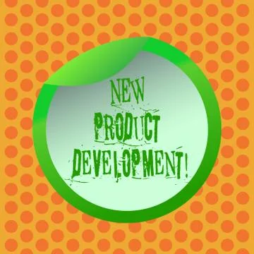 Writing note showing New Product Development. Business photo showcasing Process Stock Illustration