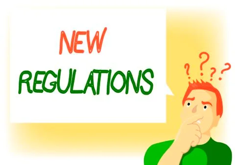 Writing note showing New Regulations. Business photo showcasing Regulation Stock Illustration