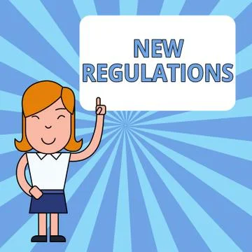 Writing note showing New Regulations. Business photo showcasing Regulation 스톡 일러스트