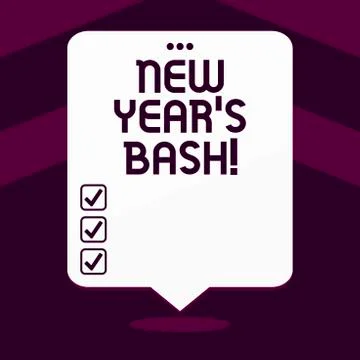 Writing note showing New Year S Bash. Business photo showcasing Celebration of Illustrazione stock