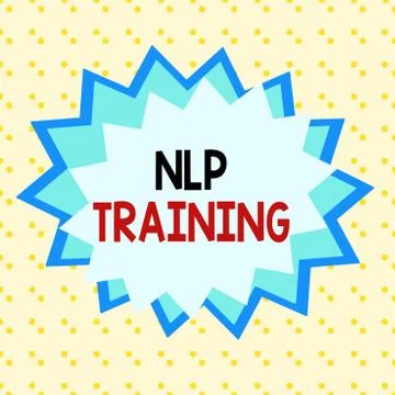 Writing note showing Nlp Training. Business photo showcasing the study of the Stock Illustration