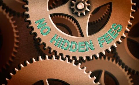 Writing note showing No Hidden Fees. Business photo showcasing without or zero Stock Illustration