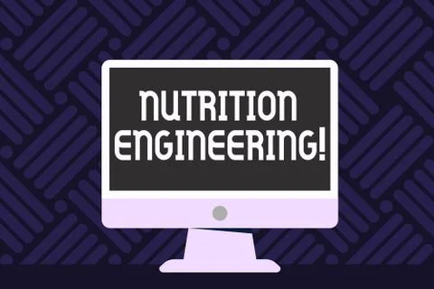 Writing note showing Nutrition Engineering. Business photo showcasing Focused on Illustrazione stock