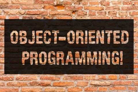 Writing note showing Object Oriented Programming. Business photo showcasing Stockfoto's