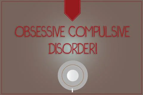 Writing note showing Obsessive Compulsive Disorder. Business photo showcasing Illustrazione stock