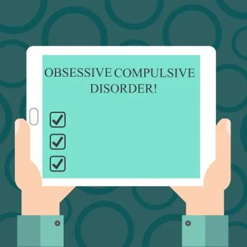 Writing note showing Obsessive Compulsive Disorder. Business photo showcasing Stock Illustration