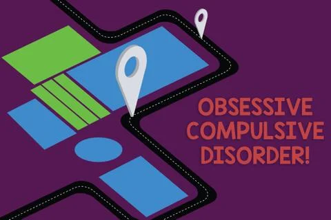 Writing note showing Obsessive Compulsive Disorder. Business photo showcasing Stock Illustration