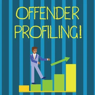 Writing note showing Offender Profiling. Business photo showcasing Develop Stock Illustration