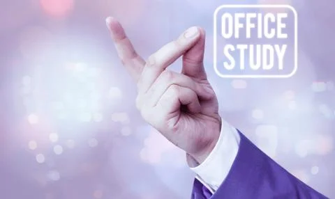 Writing note showing Office Study. Business photo showcasing any location or Stock-Fotos