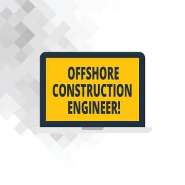 Writing note showing Offshore Construction Engineer. Business photo showcasing 스톡 일러스트