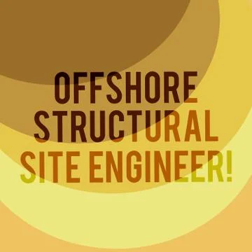 Writing note showing Offshore Structural Site Engineer. Business photo Stock Illustration