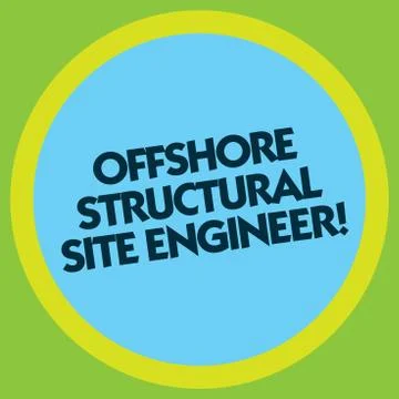 Writing note showing Offshore Structural Site Engineer. Business photo Stock Illustration