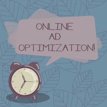 Writing note showing Online Ad Optimization. Business photo showcasing Improving Stock Illustration