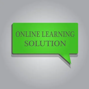 Writing note showing Online Learning Solution. Business photo showcasing use of イラスト素材