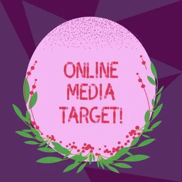 Writing note showing Online Media Target. Business photo showcasing intended 库存插图