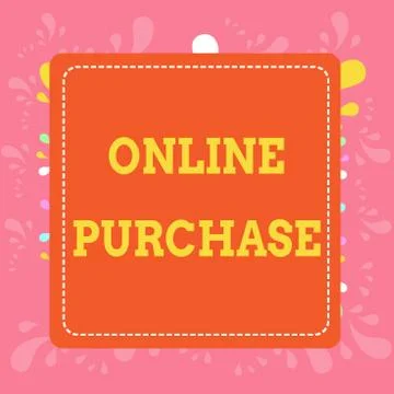 Writing note showing Online Purchase. Business photo showcasing Purchases Stock Illustration