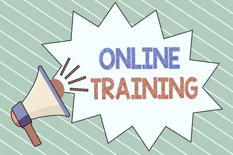 Writing note showing  Online Training. Business photo showcasing Take th 스톡 일러스트
