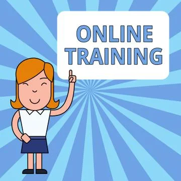 Writing note showing Online Training. Business photo showcasing Take the 스톡 일러스트