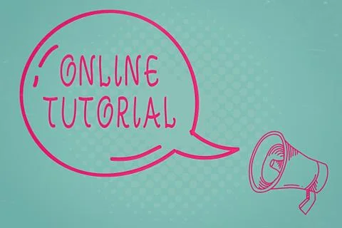Writing note showing Online Tutorial. Business photo showcasing An individual is Stock Illustration