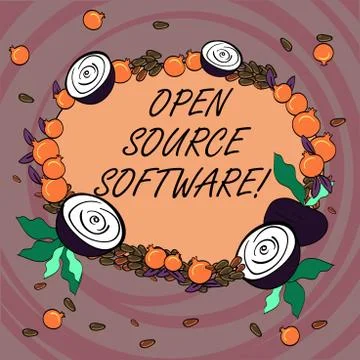 Writing note showing Open Source Software. Business photo showcasing software 스톡 일러스트