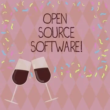 Writing note showing Open Source Software. Business photo showcasing software Stock Illustration