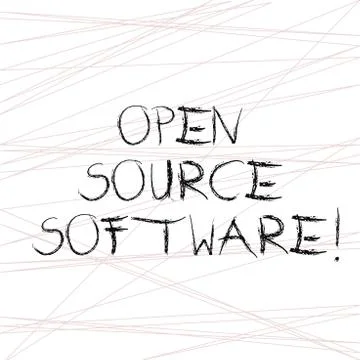 Writing note showing Open Source Software. Business photo showcasing software Stock Illustration