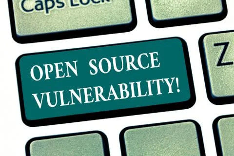 Writing note showing Open Source Vulnerability. Business photo showcasing Photos
