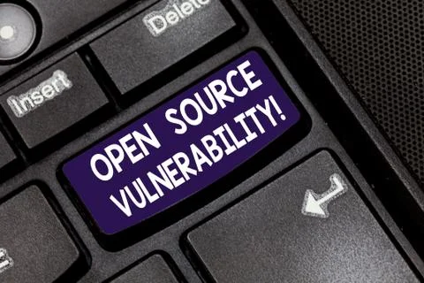 Writing note showing Open Source Vulnerability. Business photo showcasing Photos